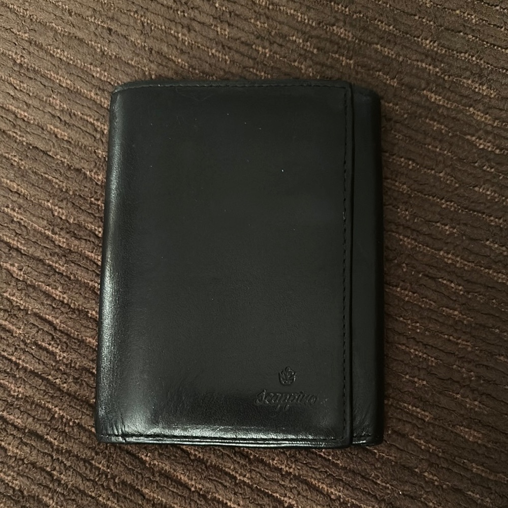 Scappino Classic Black Leather Wallet